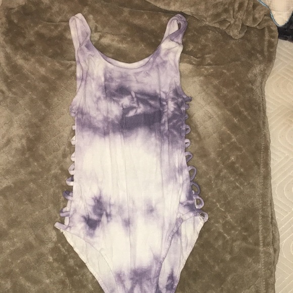 Rue21 Other - White and purple tie die bodysuit
